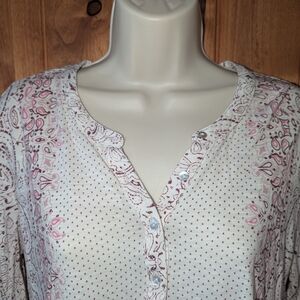 Lucky Brand Purple and White‎ Top